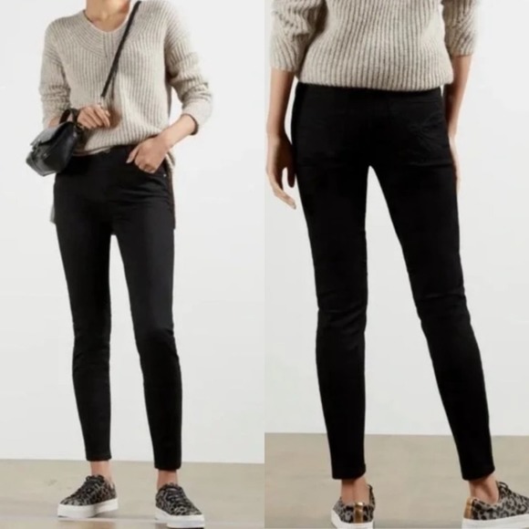 NWT TED BAKER Alesias The Classic Skinny Jeans Black Size 25 - Picture 1 of 10